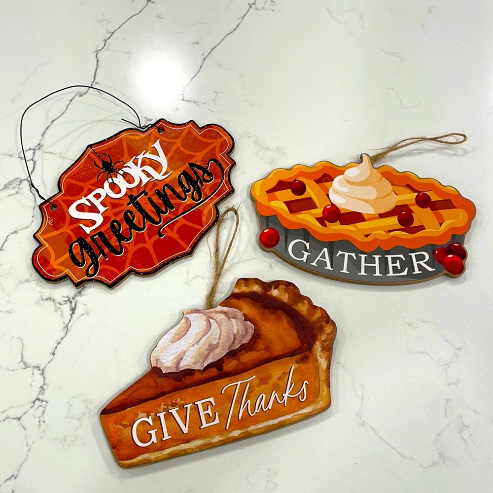 Never Used Trio of Fall 🍁Ornaments